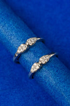 Crystal Leaf Duo Silver 925 Adjustable Trendy Toe Ring For Women