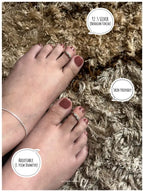 Crystal Leaf Duo Silver 925 Adjustable Trendy Toe Ring For Women