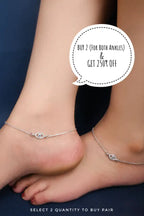 Evil Eye 925 Silver Single Anklet for Girls