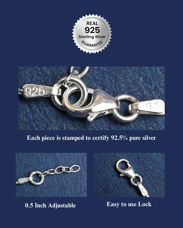 Evil Eye 925 Silver Single Anklet for Girls
