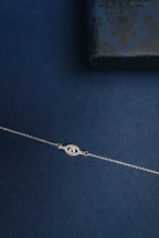 Evil Eye 925 Silver Single Anklet for Girls