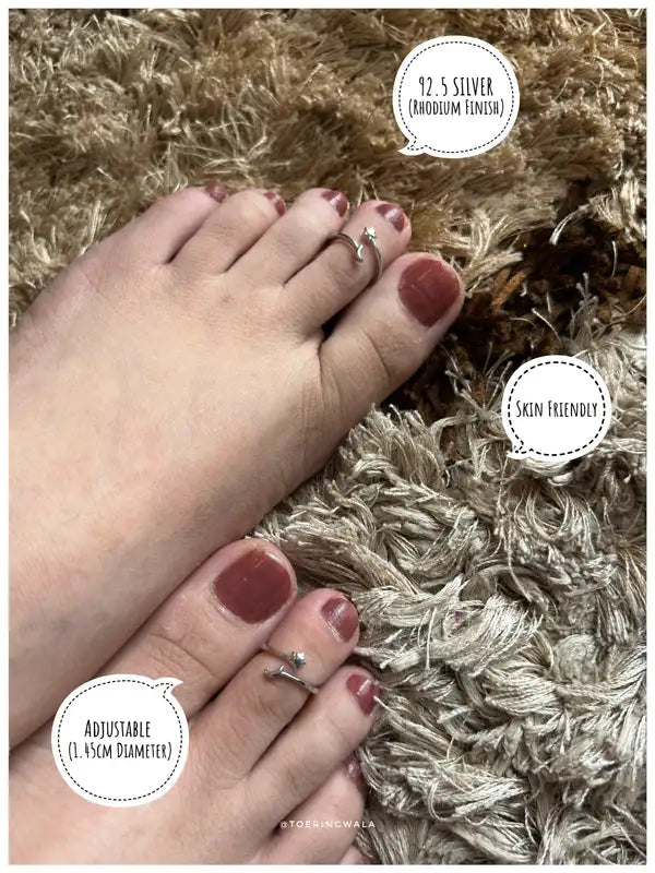 Sunburst Moon Silver 925 Adjustable Trendy Toe Ring For Women