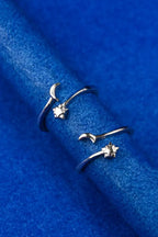 Sunburst Moon Silver 925 Adjustable Trendy Toe Ring For Women