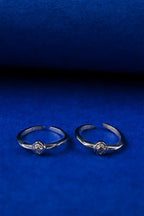 Sparkling Dew Silver 925 Adjustable Trendy Toe Ring For Women