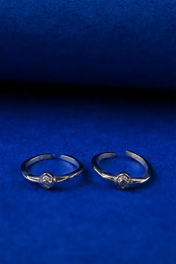 Sparkling Dew Silver 925 Adjustable Trendy Toe Ring For Women