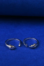 Dolphin Charm Silver 925 Adjustable Trendy Toe Ring For Women