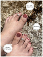Circle Star Silver 925 Adjustable Trendy Toe Ring For Women
