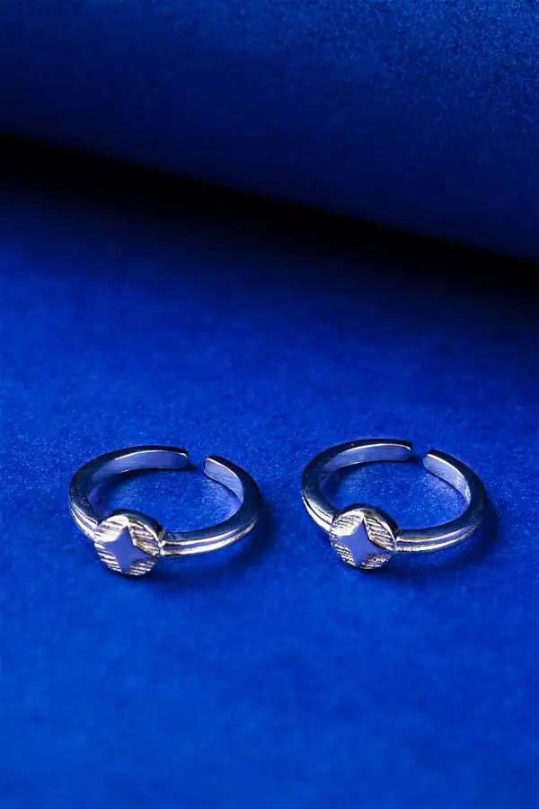 Circle Star Silver 925 Adjustable Trendy Toe Ring For Women
