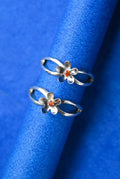 Orange Flower Silver 925 Adjustable Trendy Toe Ring For Women