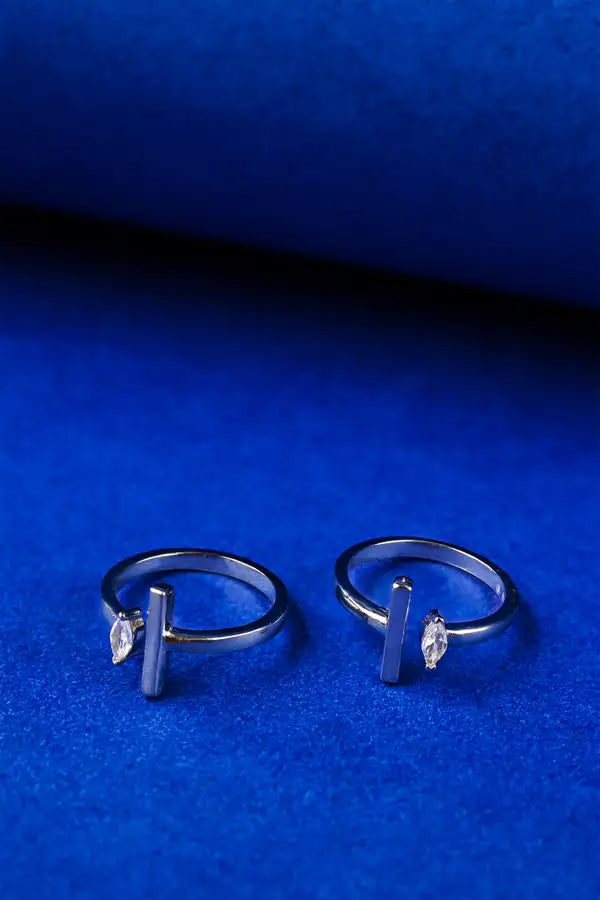 Bar Shine Silver 925 Adjustable Trendy Toe Ring For Women