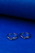Crescent Star Silver 925 Adjustable Trendy Toe Ring For Women