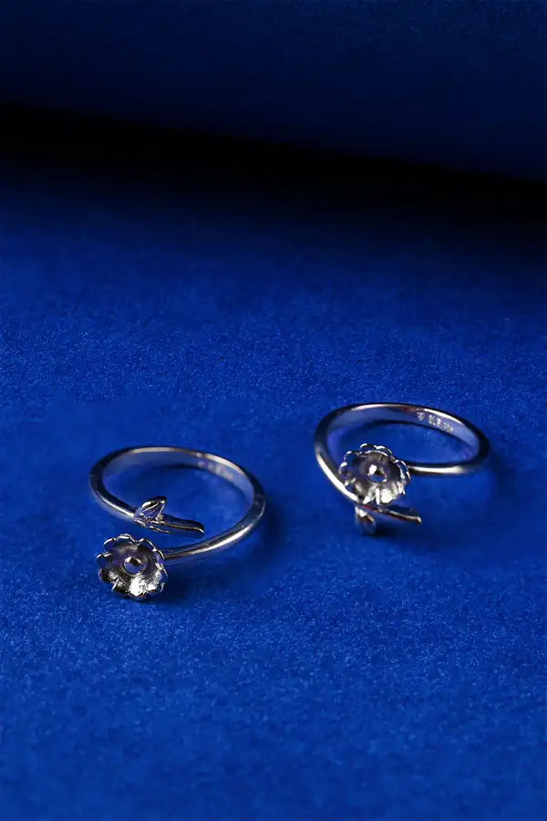 Daisy Curve Silver 925 Adjustable Trendy Toe Ring For Women