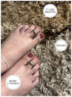 Star Cluster Silver 925 Adjustable Trendy Toe Ring For Women