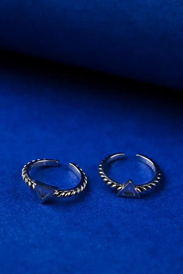 Geometric Triangle Silver 925 Adjustable Trendy Toe Ring For Women