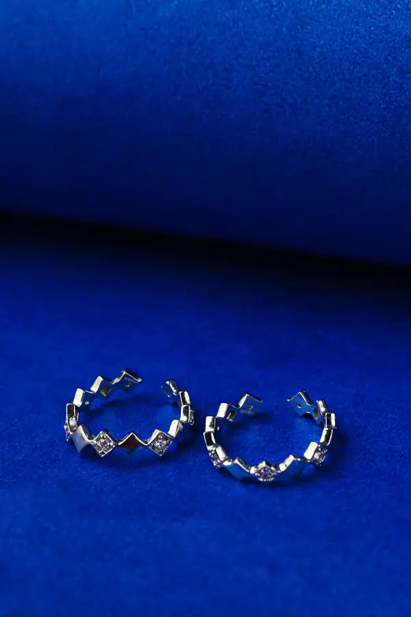 Geometric Shine Silver 925 Adjustable Trendy Toe Ring For Women