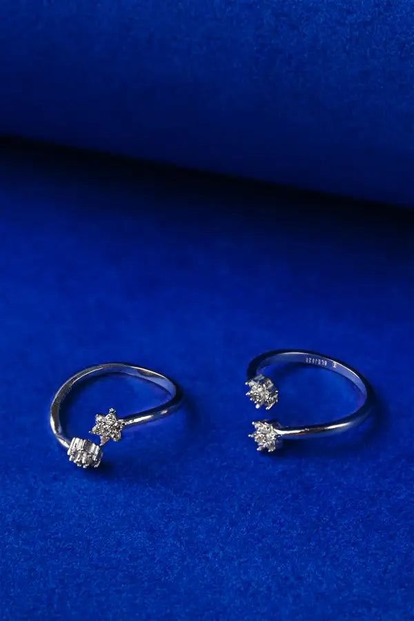 Starlit Frost Silver 925 Adjustable Trendy Toe Ring For Women