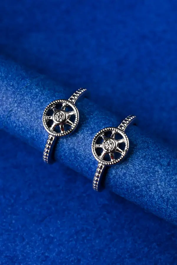 Sun Ray Silver 925 Adjustable Trendy Toe Ring For Women