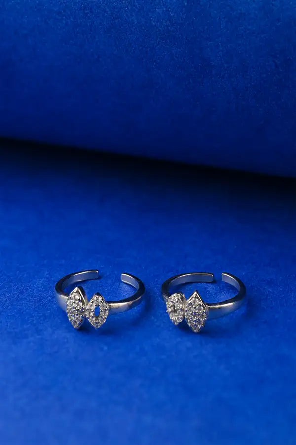 Marquise Sparkle Silver 925 Adjustable Trendy Toe Ring For Women