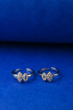 Marquise Sparkle Silver 925 Adjustable Trendy Toe Ring For Women