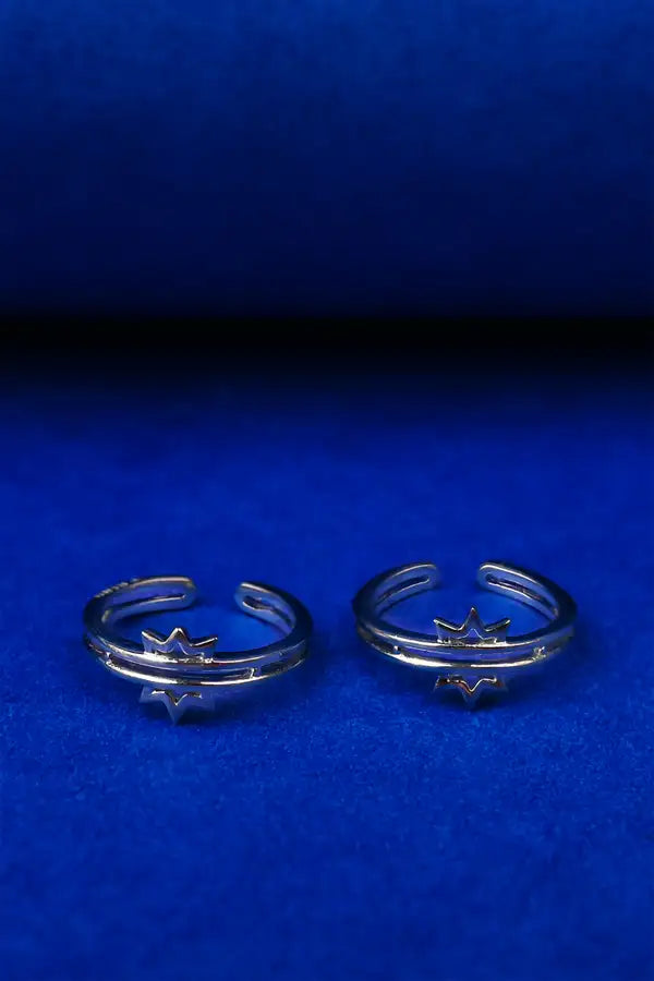 Star Magic Silver 925 Adjustable Trendy Toe Ring For Women