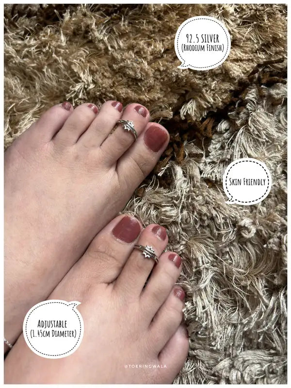 Star Magic Silver 925 Adjustable Trendy Toe Ring For Women