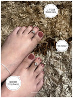 Petite Bloom Silver 925 Adjustable Trendy Toe Ring For Women