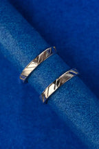 Geometric Groove Band Silver 925 Adjustable Trendy Toe Ring For Women