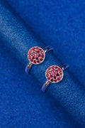 Pink Cluster Silver 925 Adjustable Trendy Toe Ring For Women