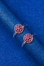 Pink Cluster Silver 925 Adjustable Trendy Toe Ring For Women