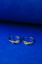 Infinity Sparkle Silver 925 Adjustable Trendy Toe Ring For Women