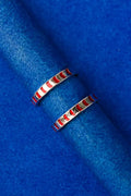 Red Wave Band Silver 925 Adjustable Trendy Toe Ring For Women