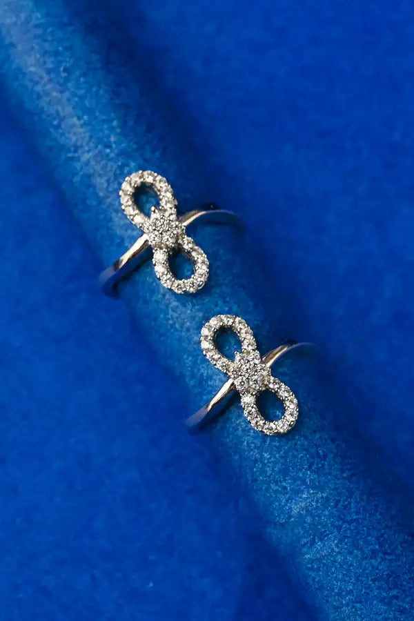 Heartful Wings Silver 925 Adjustable Trendy Toe Ring For Women