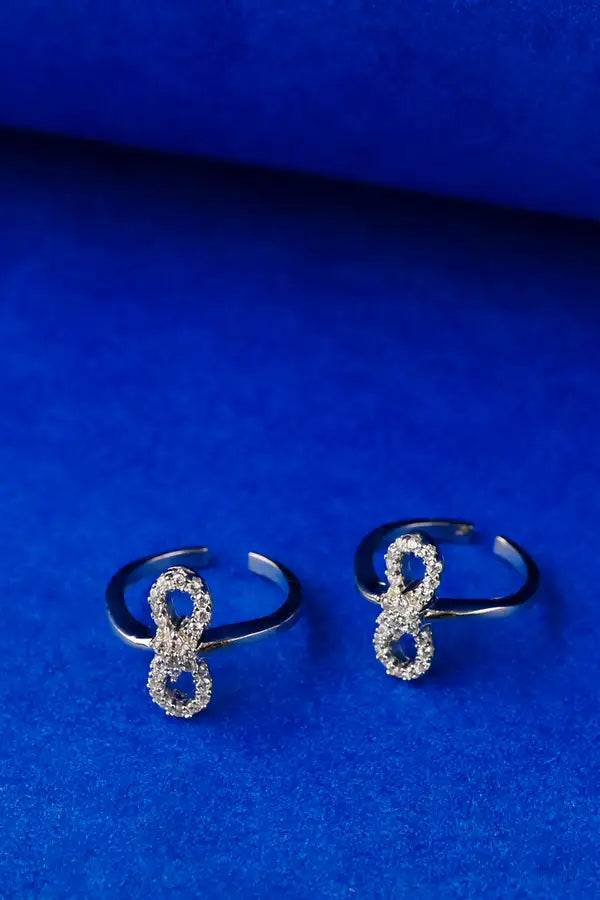 Heartful Wings Silver 925 Adjustable Trendy Toe Ring For Women