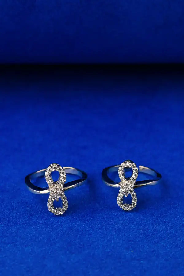 Heartful Wings Silver 925 Adjustable Trendy Toe Ring For Women