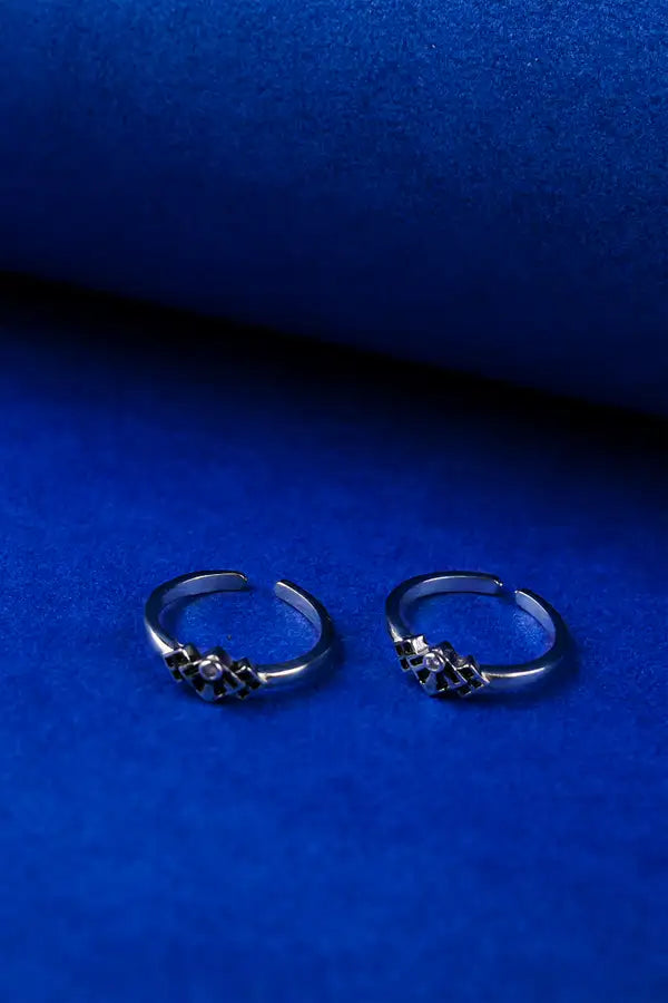 Lotus Bloom Silver 925 Adjustable Trendy Toe Ring For Women