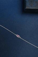Infinity Heart Silver Single Anklet For Girls