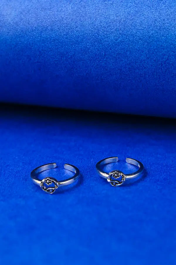 Circle Blossom Silver 925Adjustable Trendy Toe Ring For Women