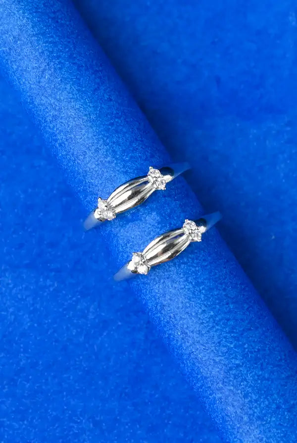 Shine Curve Silver 925 Adjustable Trendy Toe Ring For Women