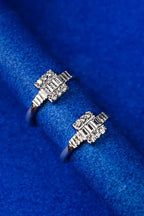 Elegant Square Sparkle Silver 925 Adjustable Trendy Toe Ring For Women