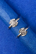 Diamond Square Silver 925 Adjustable Trendy Toe Ring For Women