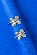Crystal Bloom Silver 925 Adjustable Trendy Toe Ring For Women