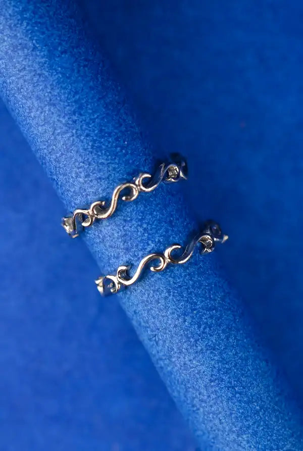 Twist Vine Silver 925 Adjustable Trendy Toe Ring For Women