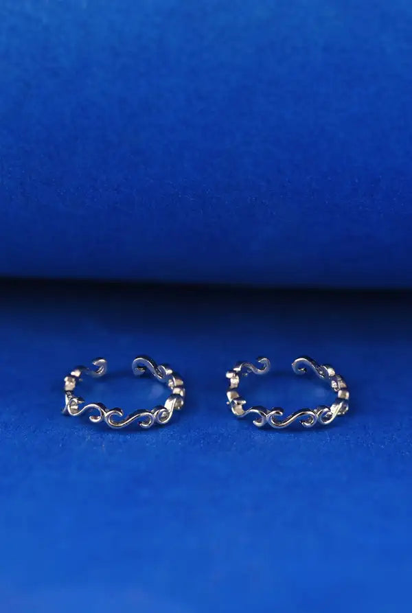 Twist Vine Silver 925 Adjustable Trendy Toe Ring For Women