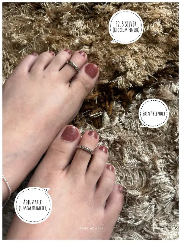 Silver Ridge Silver 925 Adjustable Trendy Toe Ring For Women