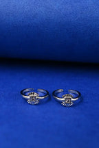 Diamond Square Silver 925 Adjustable Trendy Toe Ring For Women