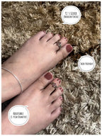 Ruby Cascade Silver 925 Adjustable Trendy Toe Ring For Women