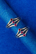 Ruby Cascade Silver 925 Adjustable Trendy Toe Ring For Women