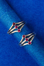 Ruby Cascade Silver 925 Adjustable Trendy Toe Ring For Women