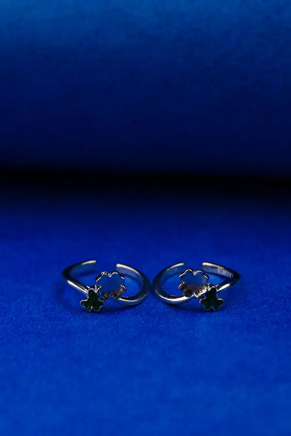 Lucky Clover Silver 925 Adjustable Trendy Toe Ring For Women