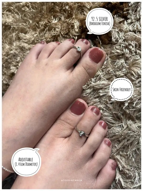 Lightning Citrine Silver 925 Adjustable Trendy Toe Ring For Women